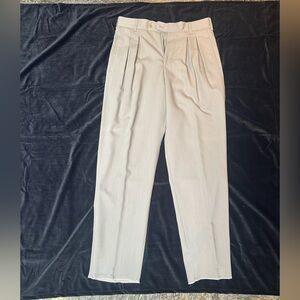 Vintage 1980s Hugo Boss Cream Wool Trousers